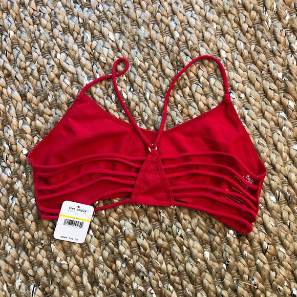 NWT - Free People Red Strappy Bralette - Picture 4 of 6